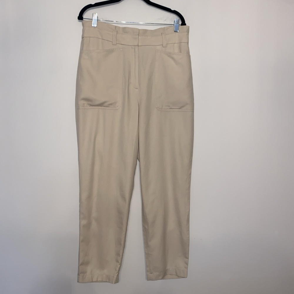 Express Women's Beige Ankle Pants Super High Rise Size 12R Workwear